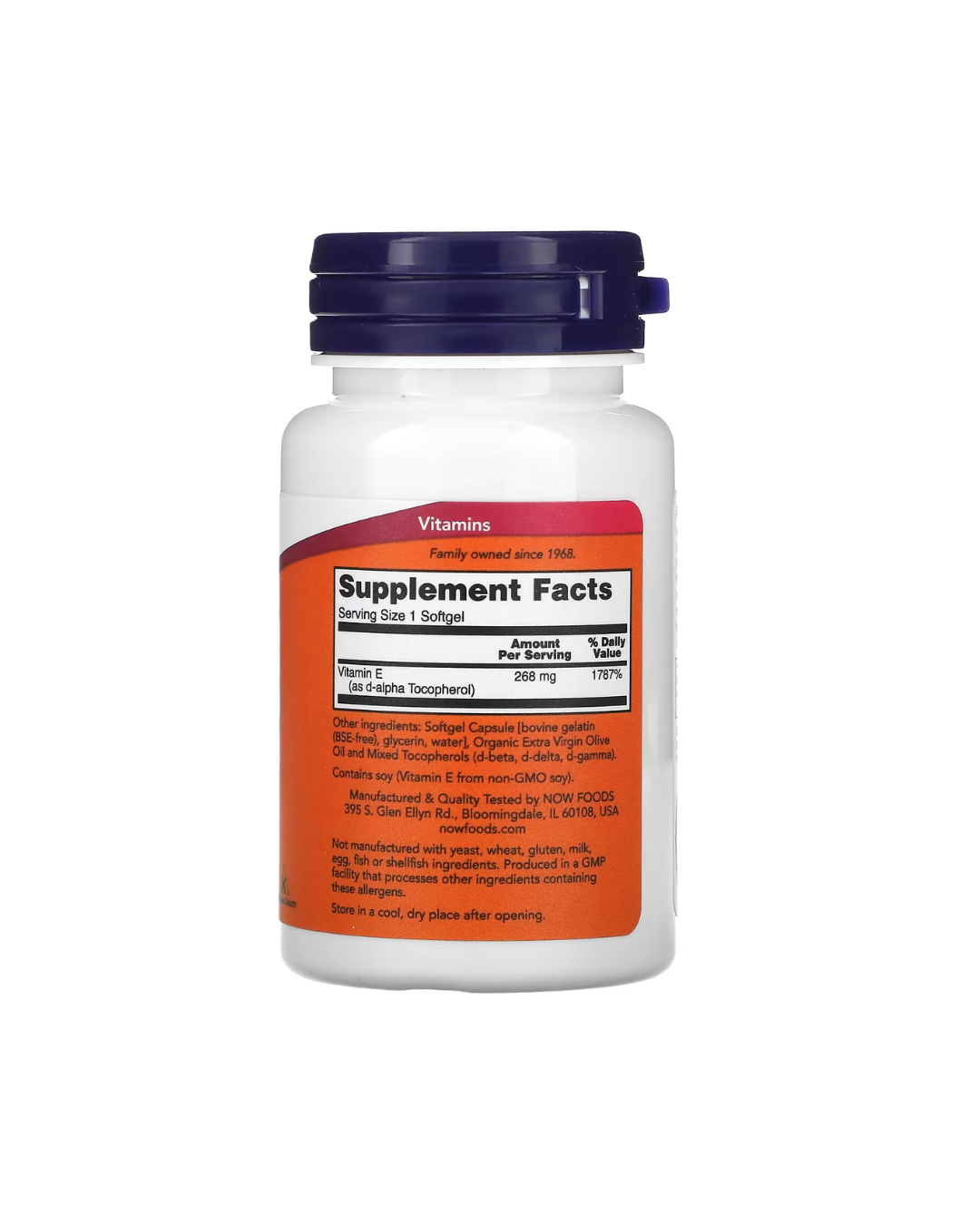 NOW Foods E-400 with Mixed Tocopherols (268 mg / 400 IU, 50 Softgels)