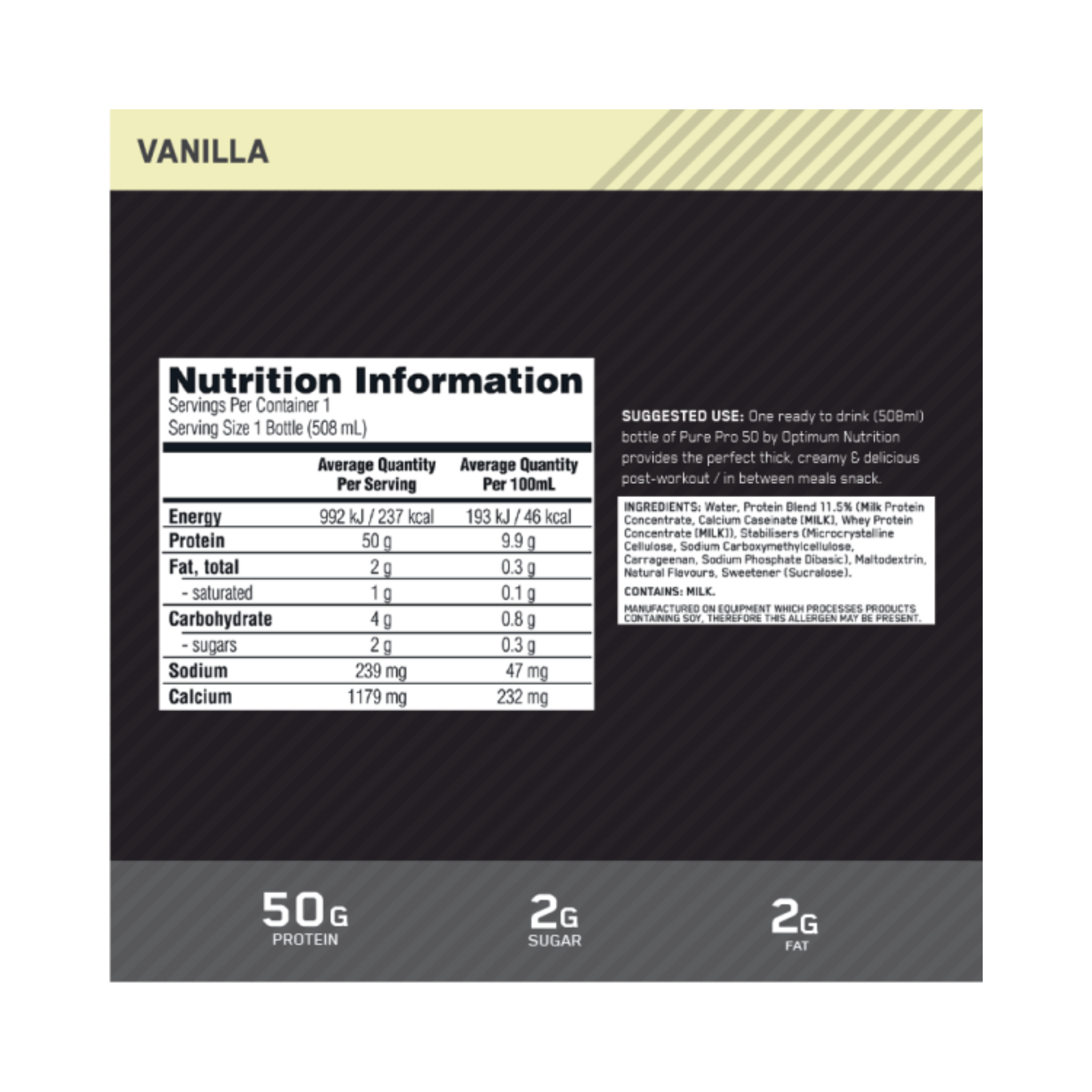 Pure Pro 50 By Optimum Nutrition