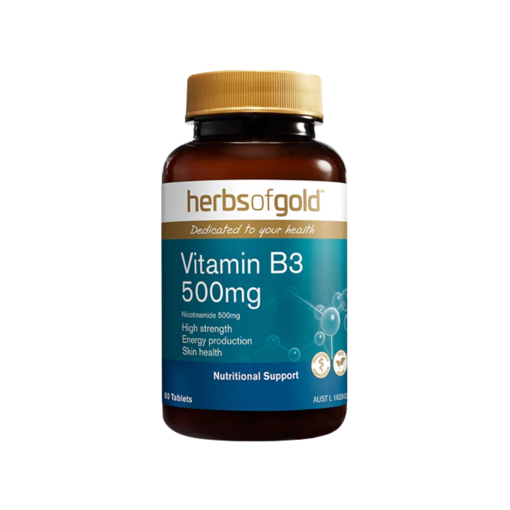 Herbs Of Gold 500mg Vitamin B3 (60 Tablets)
