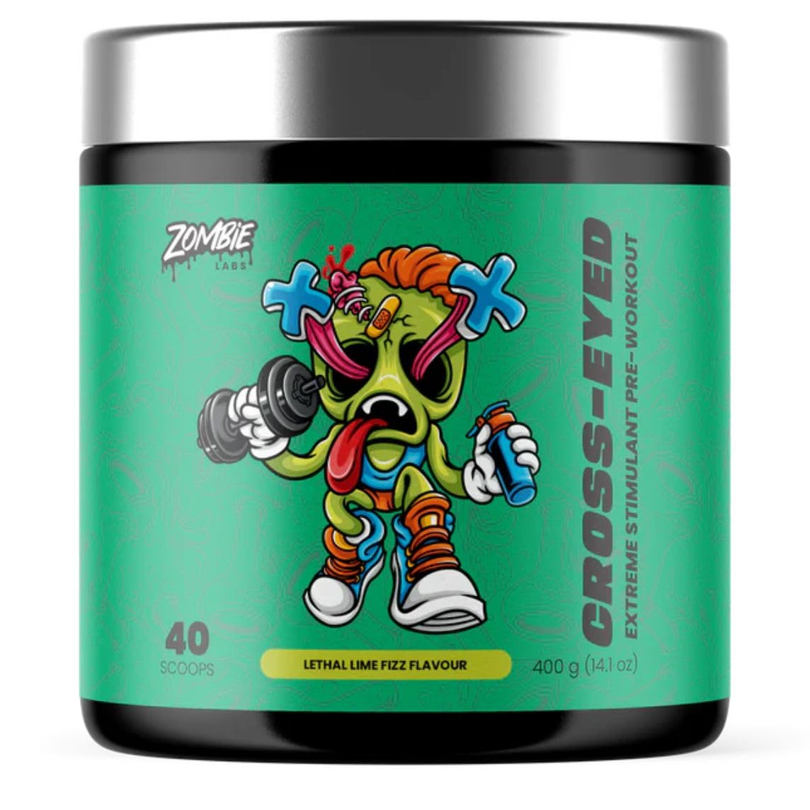 Zombie Labs CROSS-EYED Extreme Stimulant Pre-workout 400g 40 Serves