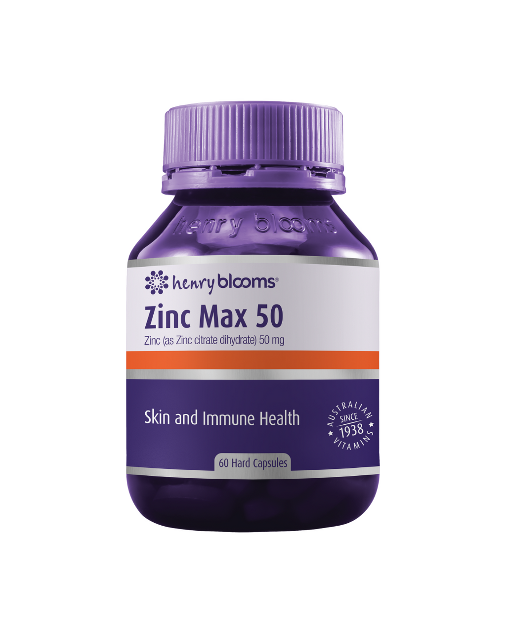 Henry Blooms Zinc Max 50 (60 Hard Capsules)
