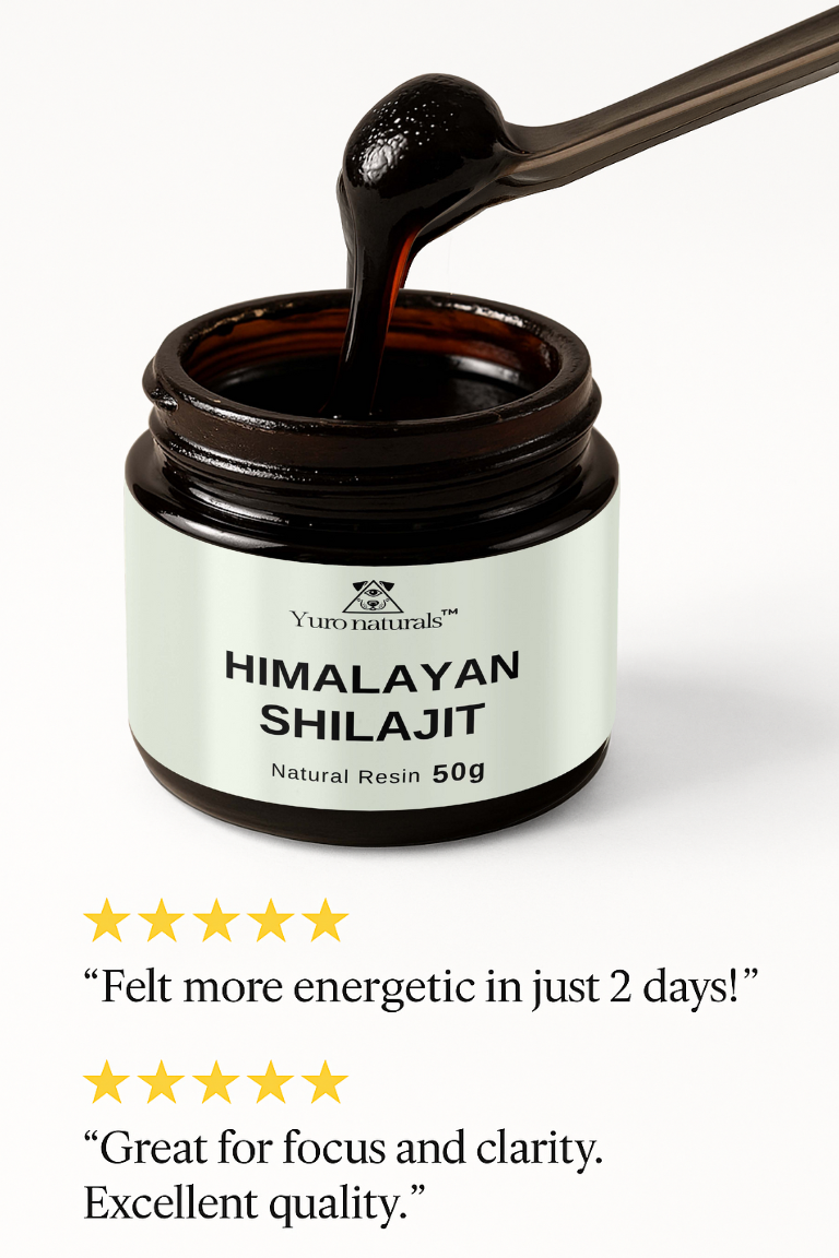 Yuro Naturals™ Shilajit Resin – 50g | Himalayan Fulvic Minerals