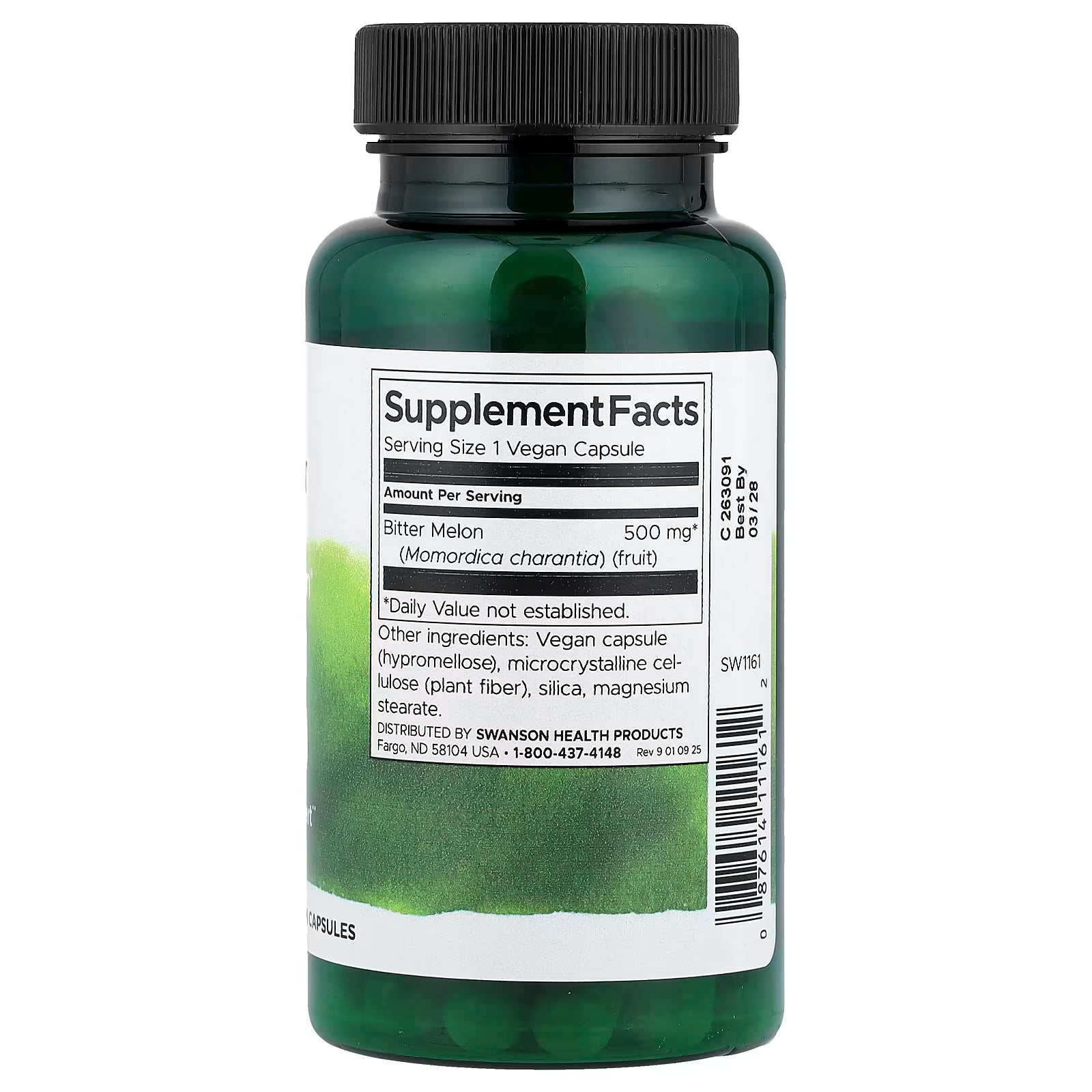 Swanson, Full Spectrum Bitter Melon, 500 mg, 60 Vegan Capsules