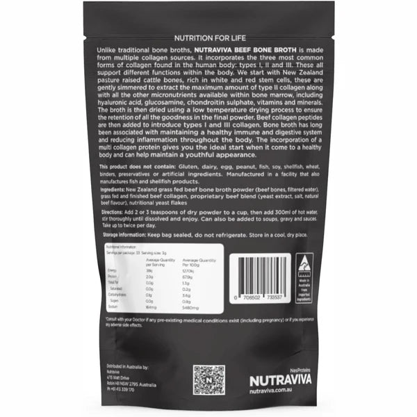 Nutraviva Bone Broth Hearty Beef 100g