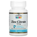 21st Century Zinc Citrate 50 mg 60 Tablets
