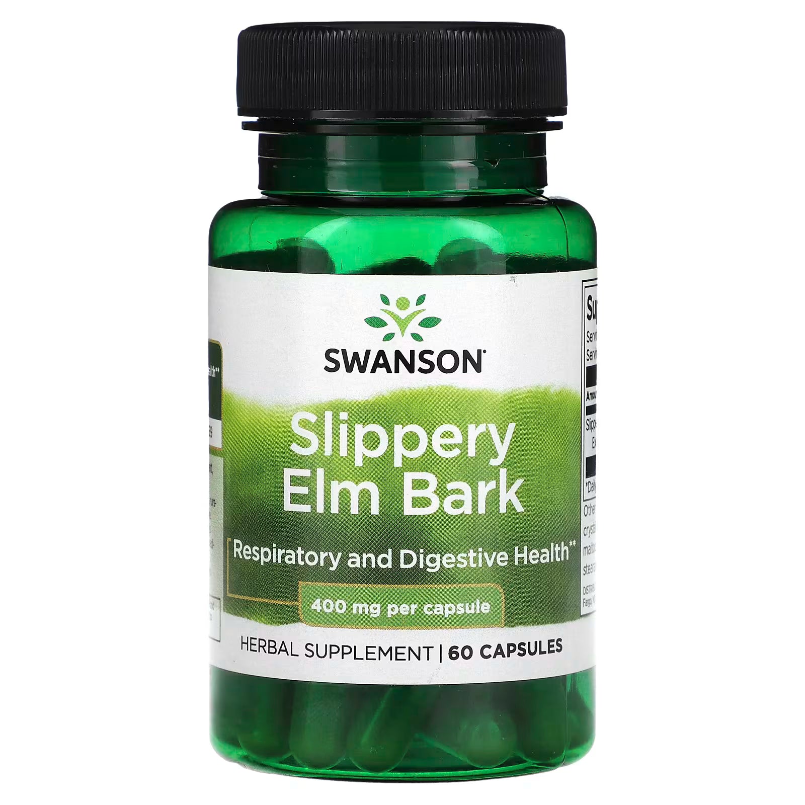 Swanson, Slippery Elm Bark, 400 mg, 60 Capsules