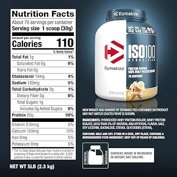 ISO 100 WPI BY DYMATIZE 100% Whey protein Isolate