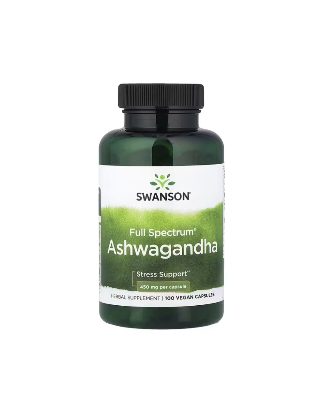 Swanson Full Spectrum Ashwagandha 450mg 100 Vegan Capsules