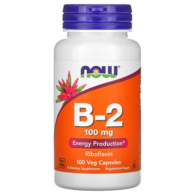NOW Foods Vitamin B-2 B2 100 Caps