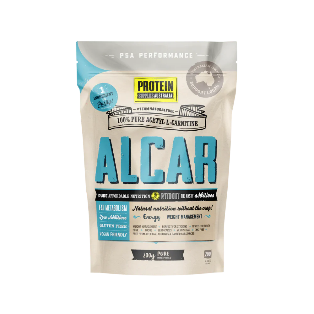 Protein Supplies Aust. Alcar (Acetyl L-Carnitine) Pure 200G