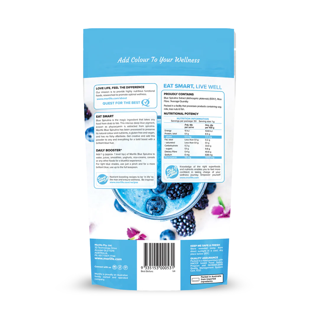 Morlife Blue Spirulina Powder 50g