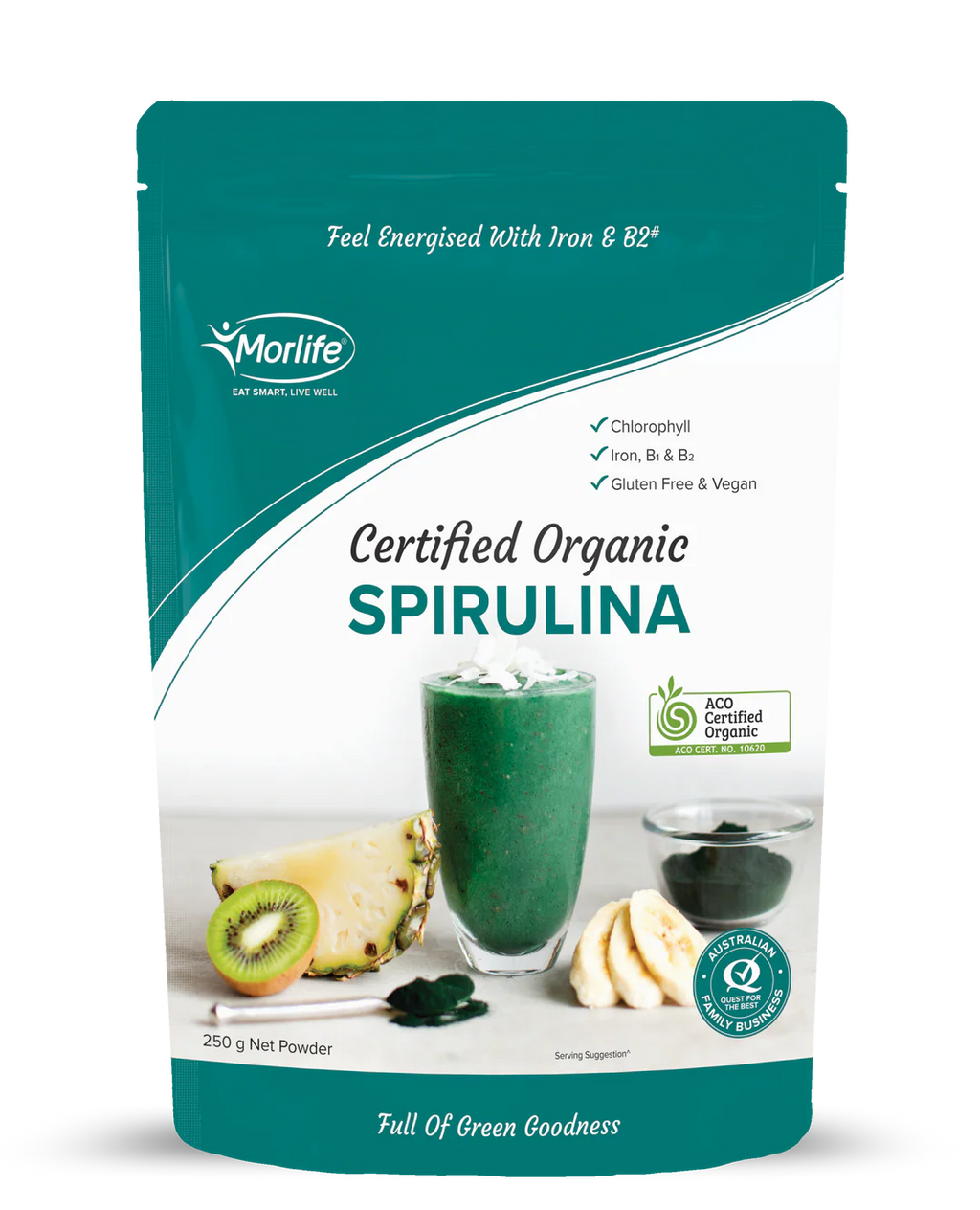 Morlife Certified Organic Spirulina Powder