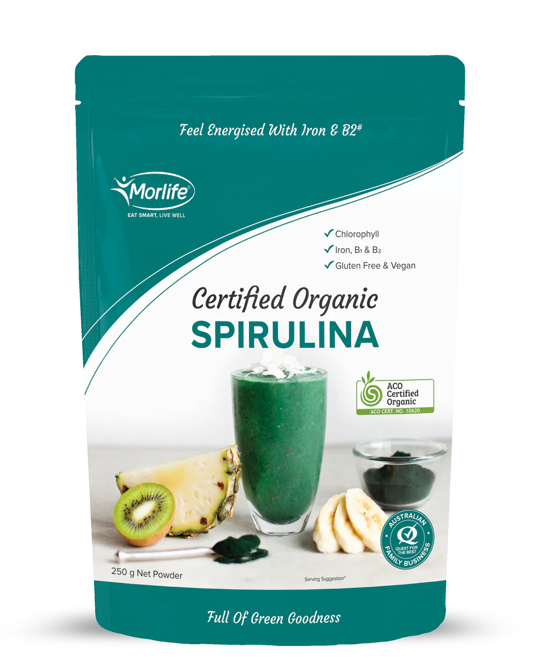 Morlife Certified Organic Spirulina Powder