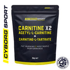 Cyborg Sport Carnitine X2 - Acetyl-L-Carnitine & Carnitine-L-Tartrate 500g/1Kg
