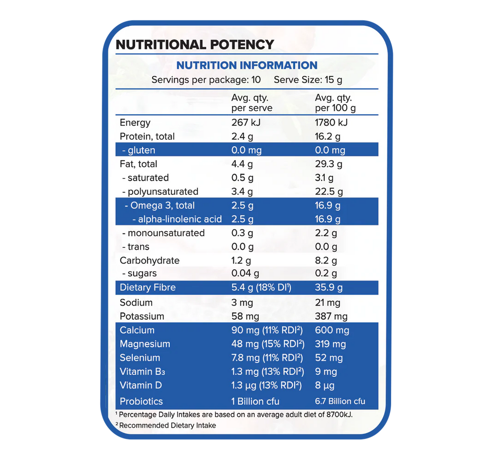 Morlife Chia Seeds + Probiotic & Vitamin D 150g