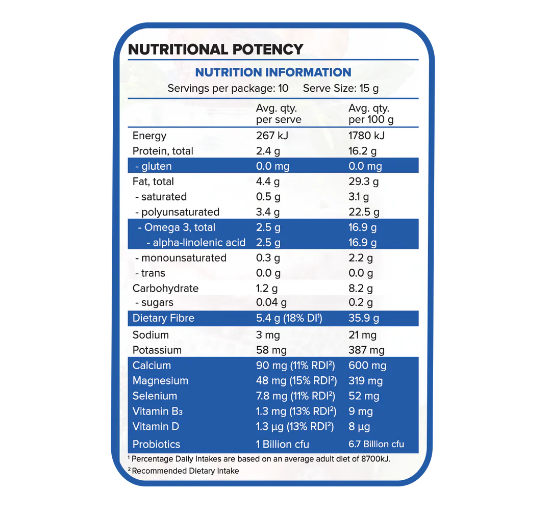 Morlife Chia Seeds + Probiotic & Vitamin D 150g