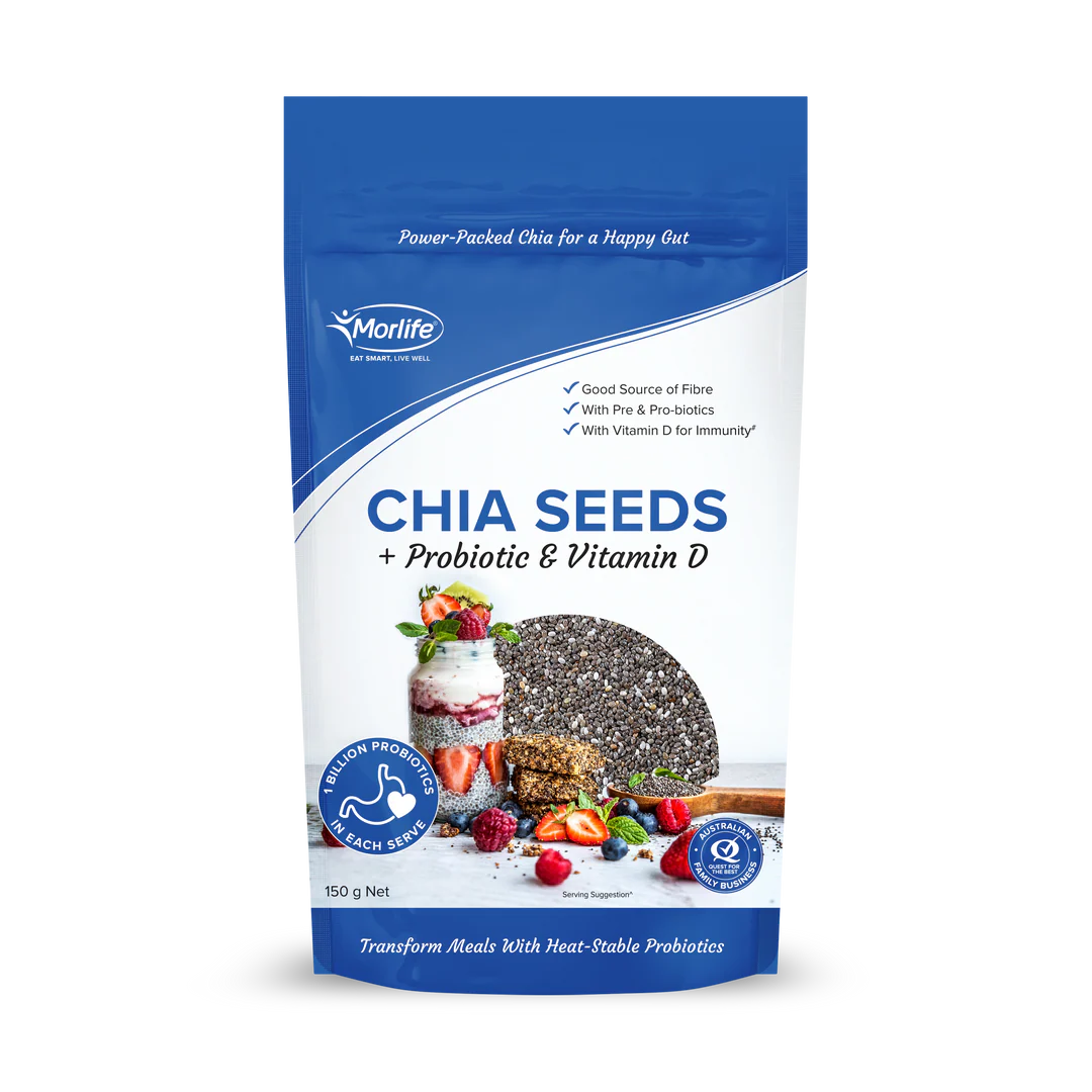 Morlife Chia Seeds + Probiotic & Vitamin D 150g