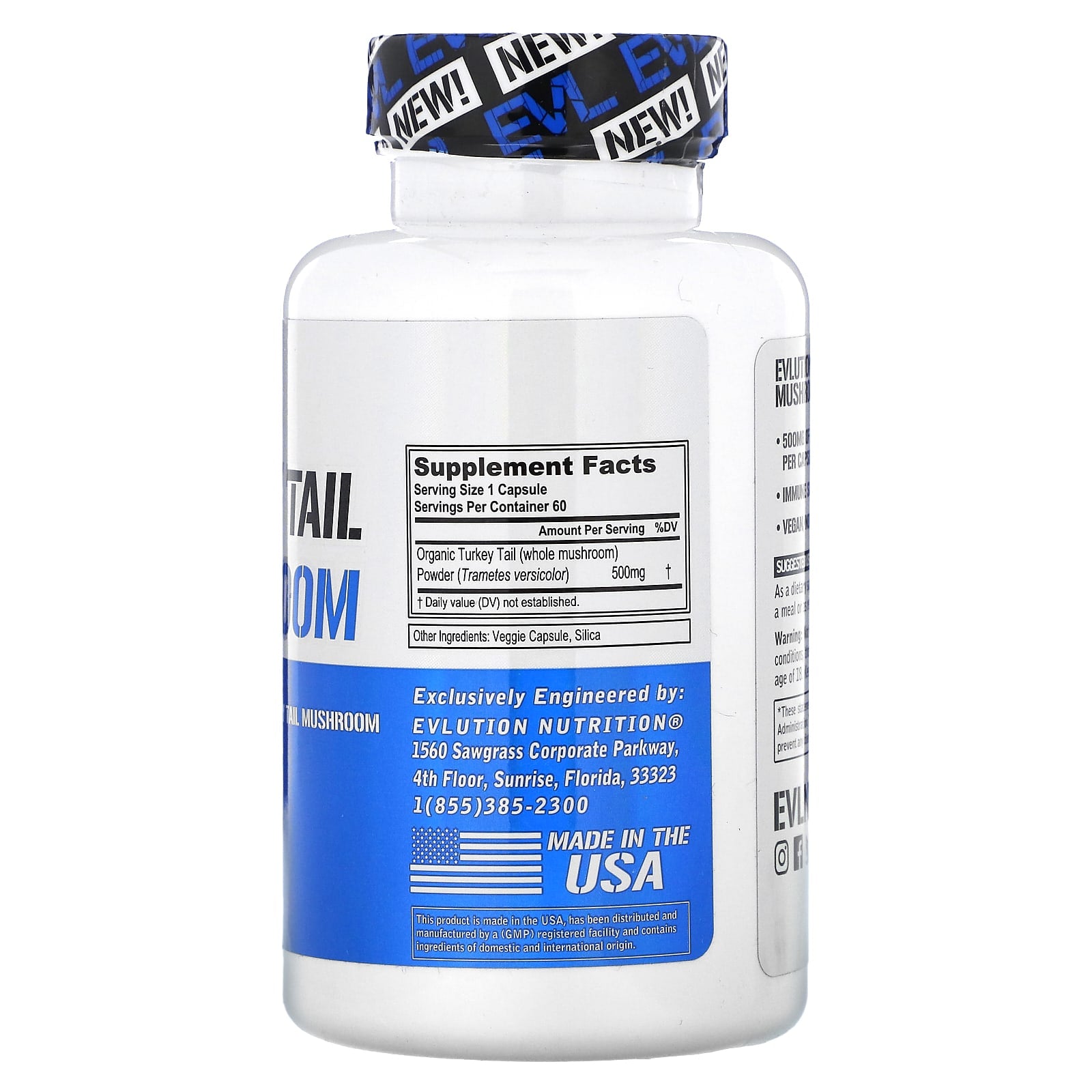 EVL Turkey Tail Mushroom (60 Servings/Capsules)