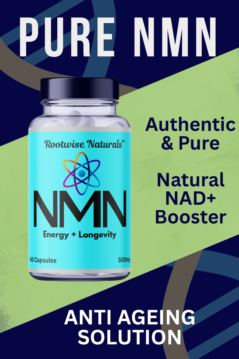Rootwise Naturals™ NMN 500mg | NAD+ Booster for Energy & Longevity (60 Capsules)