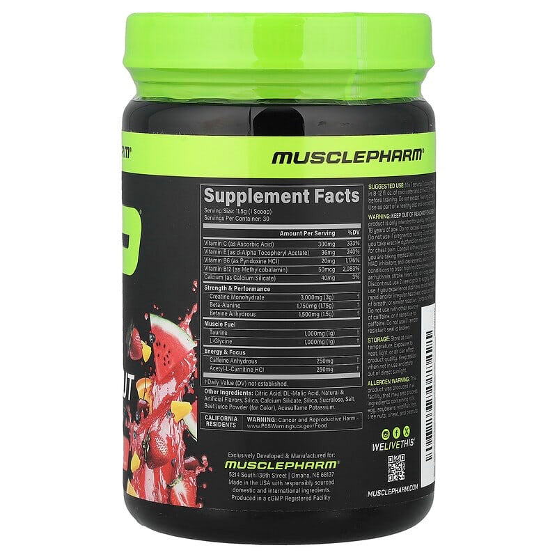 MusclePharm Assault Pre-workout 345g 30serves