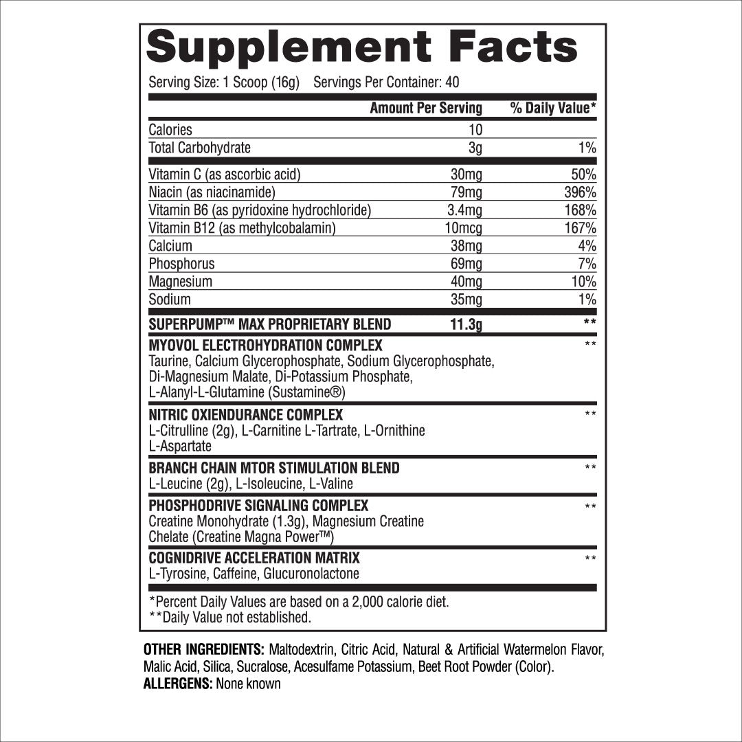Gaspari Nutrition SuperPump MAX Pre-workout 640g 40serves