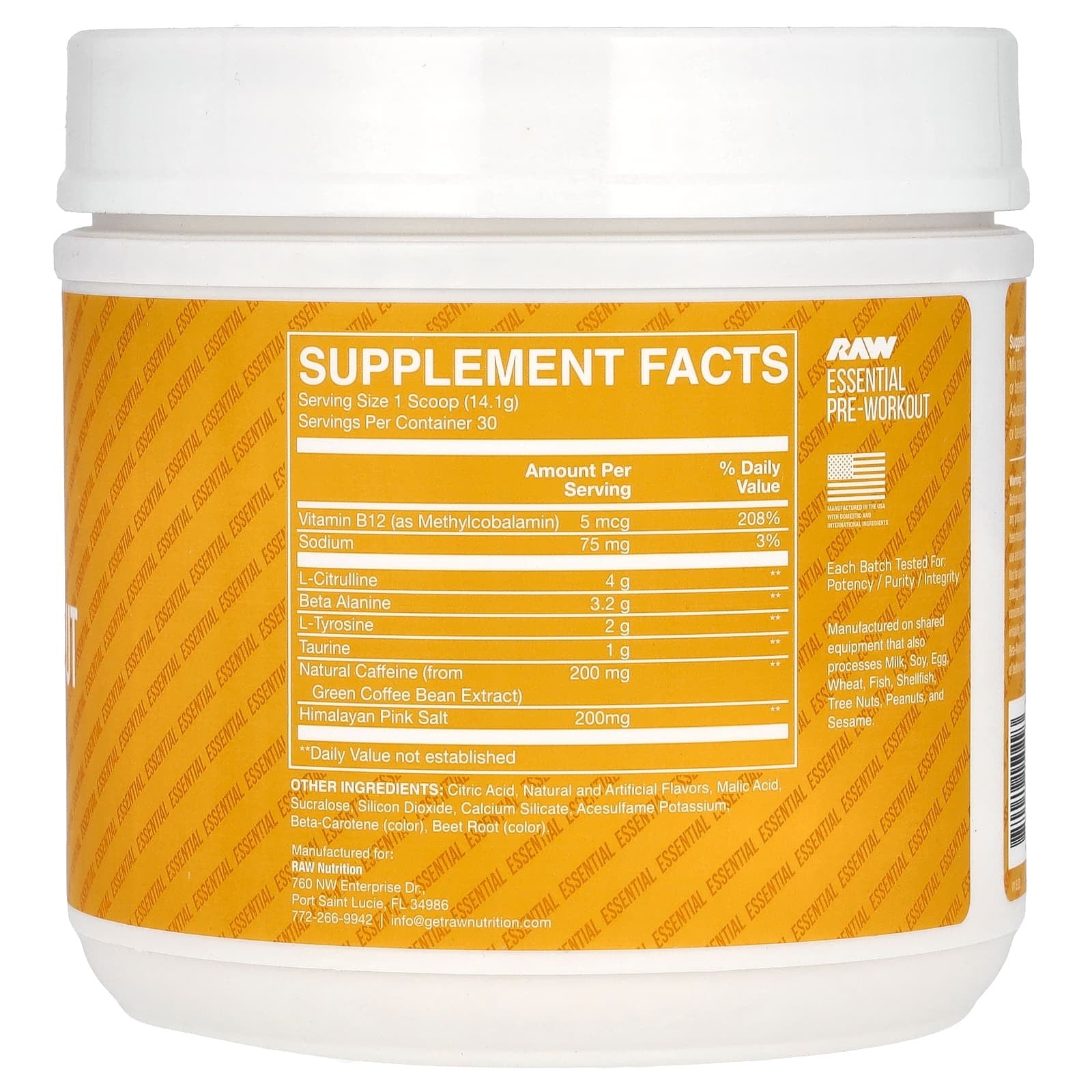 CBum Essential Energy Powder 30 Serves 429g