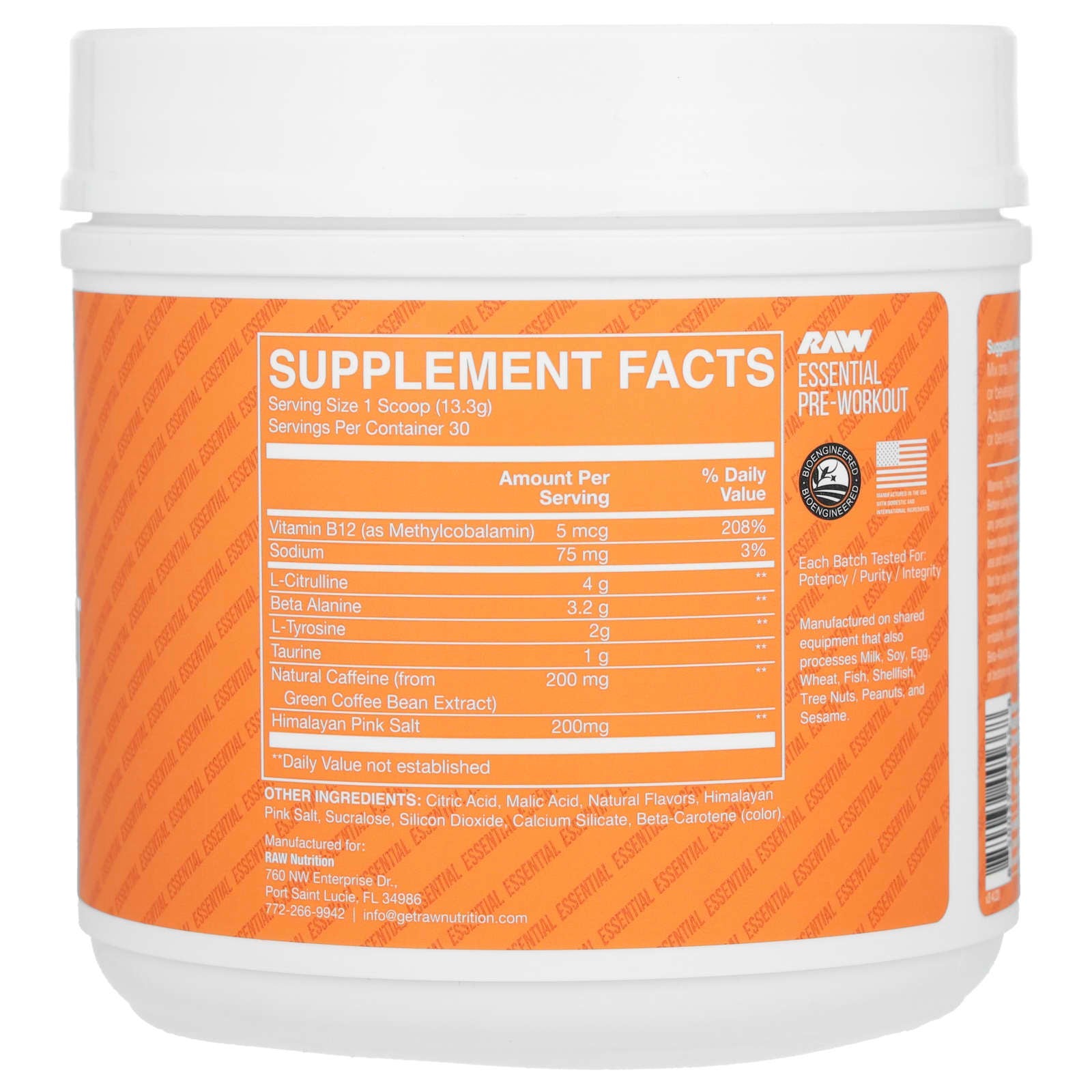 CBum Essential Energy Powder 30 Serves 429g