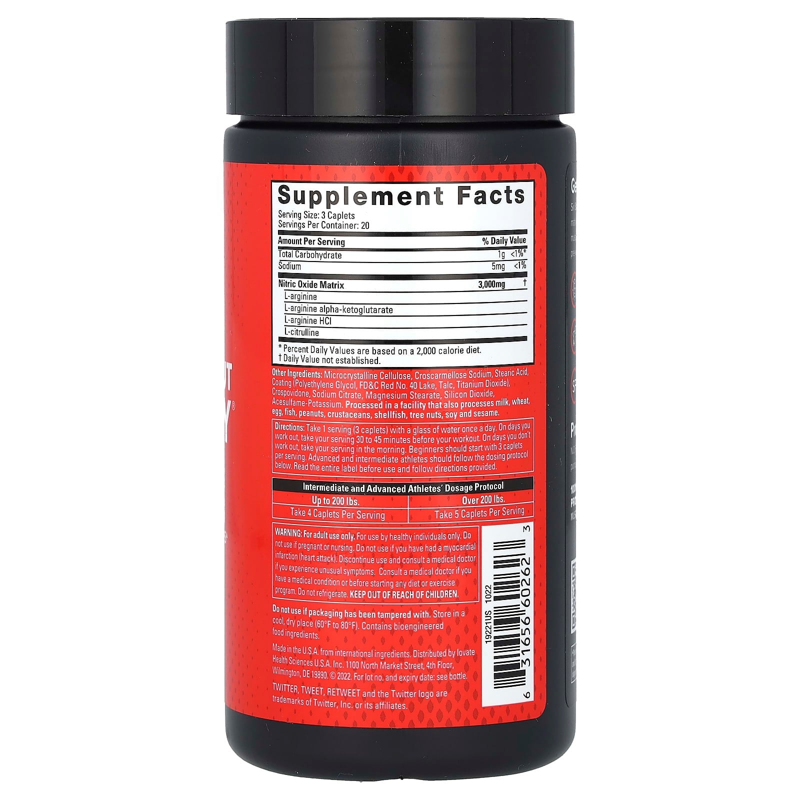 Sixstar N.O. Fury Stim Free Pre-workout 60capsules
