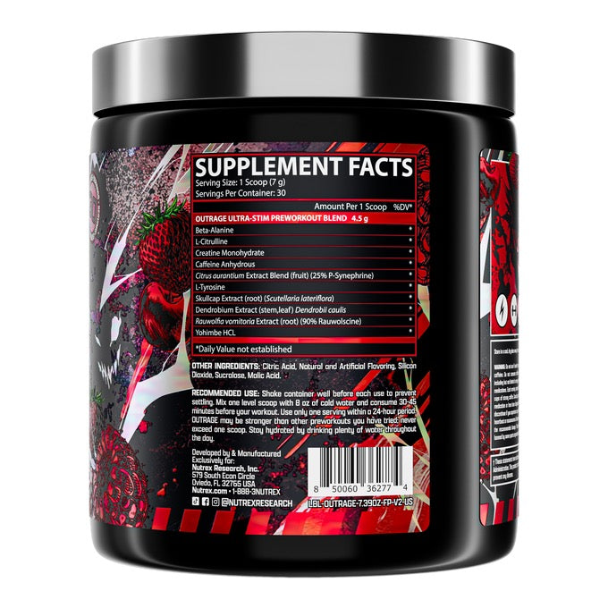 Nutrex Outrage Ultra Stim Pre-workout 210g 30serves