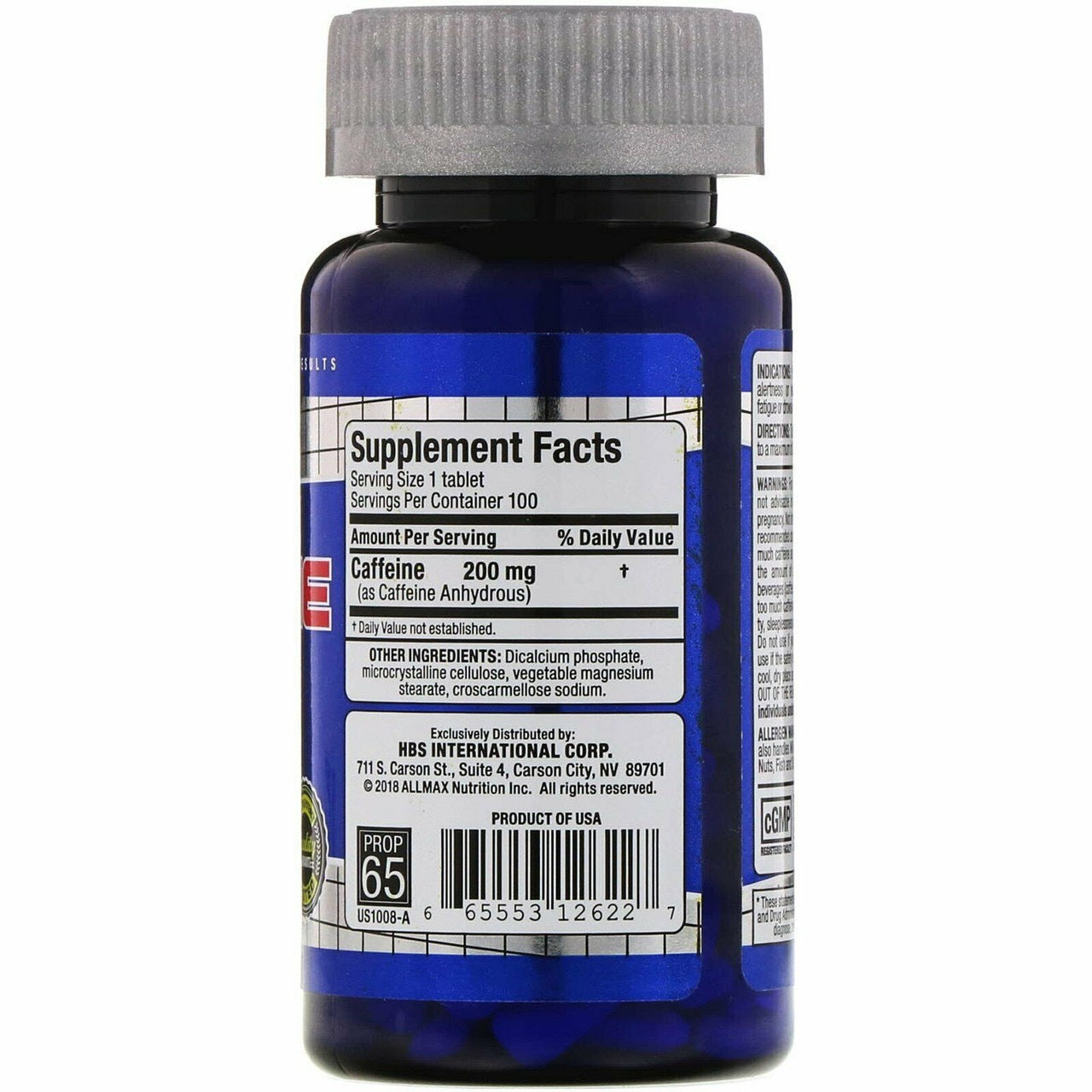 Allmax Essentials Caffeine 200mg 100tablets