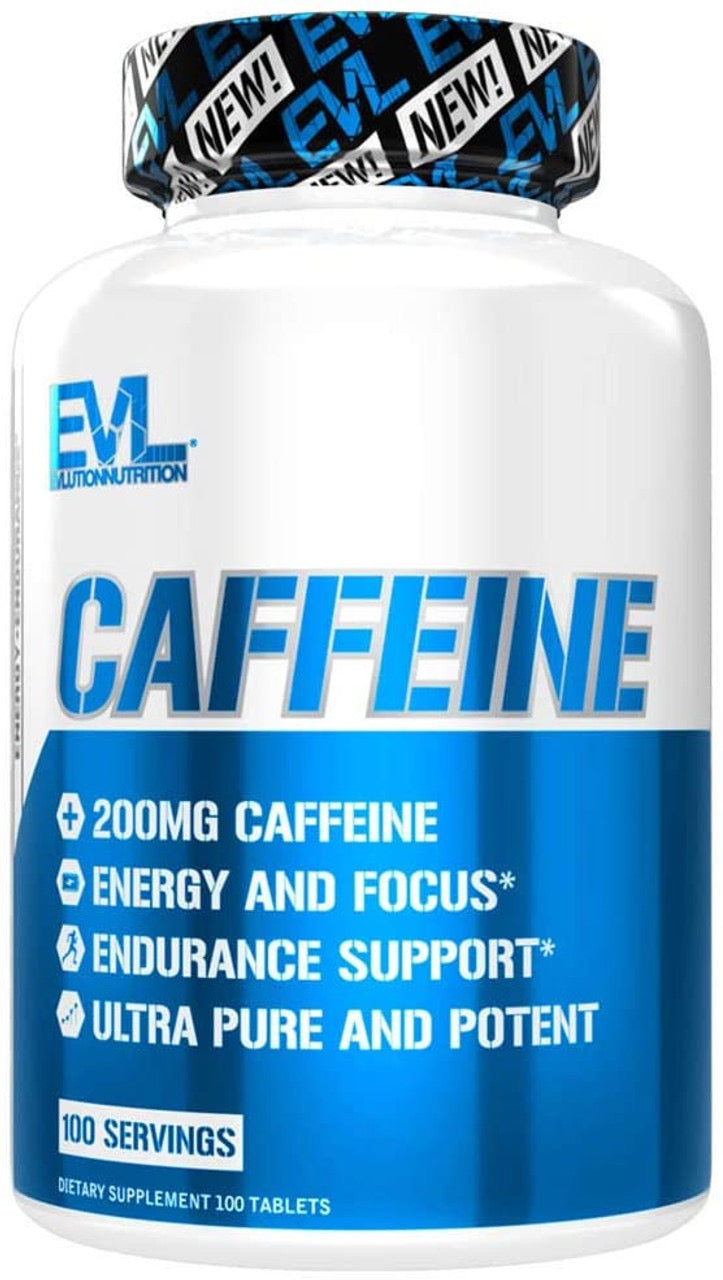 EVL Nutrition Caffeine 200mg 100tablets
