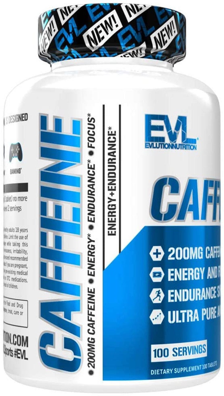 EVL Nutrition Caffeine 200mg 100tablets