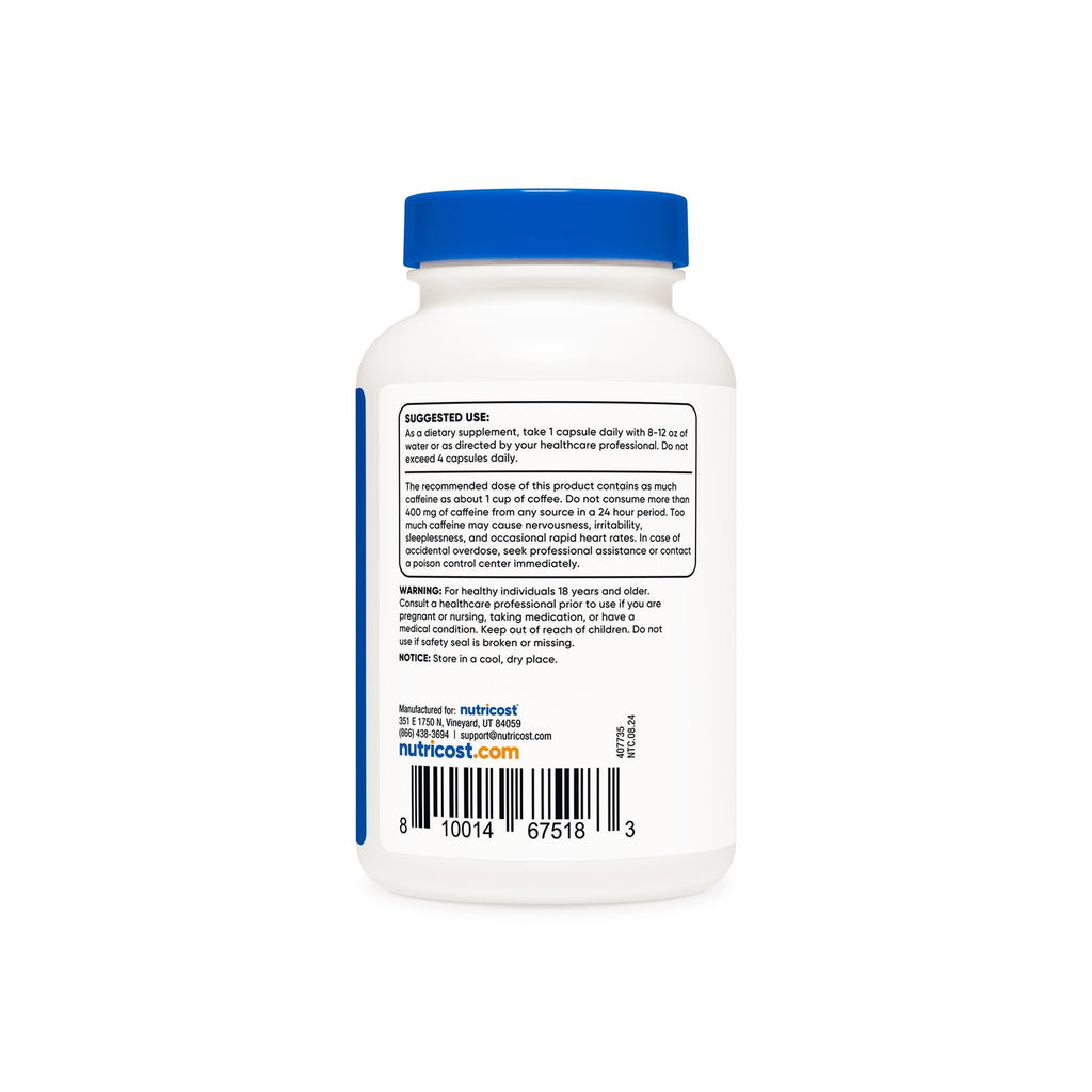 Nutricost Caffeine 200mg 250capsules