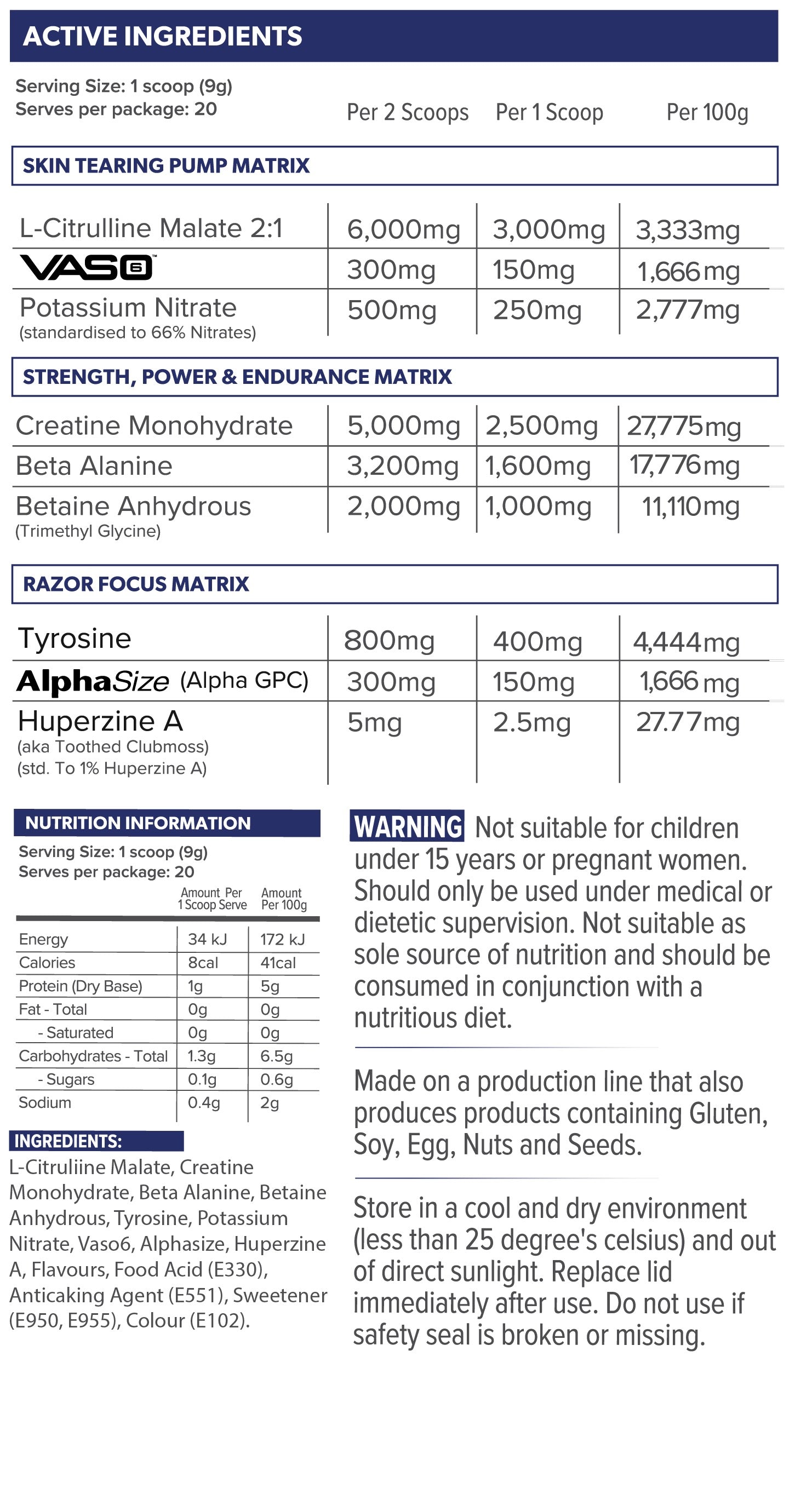 Primabolics Grind Non Stim Pre-workout 394g 40serves