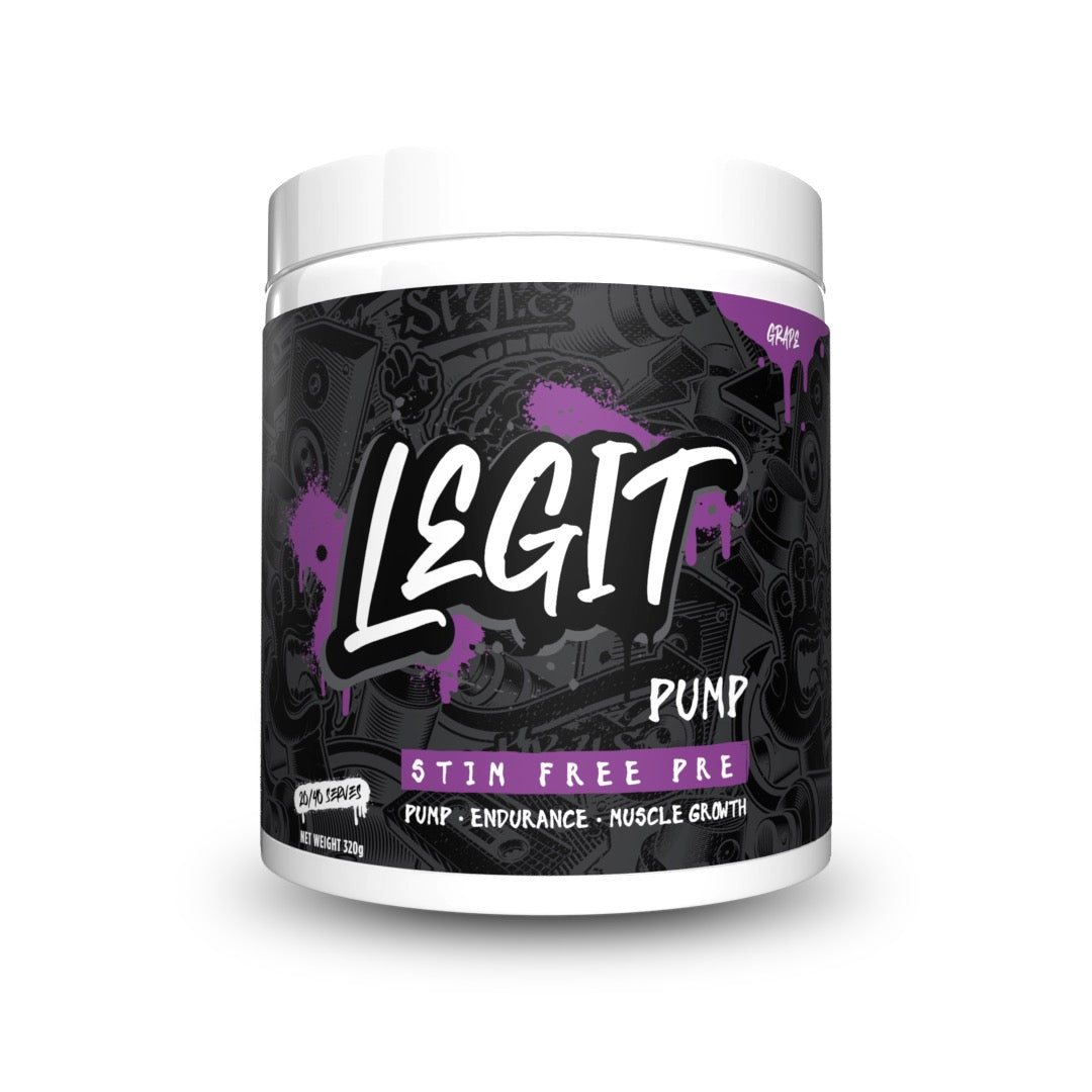 Legit Pump Stim Free Pre-Workout  20/40 Serves 320g