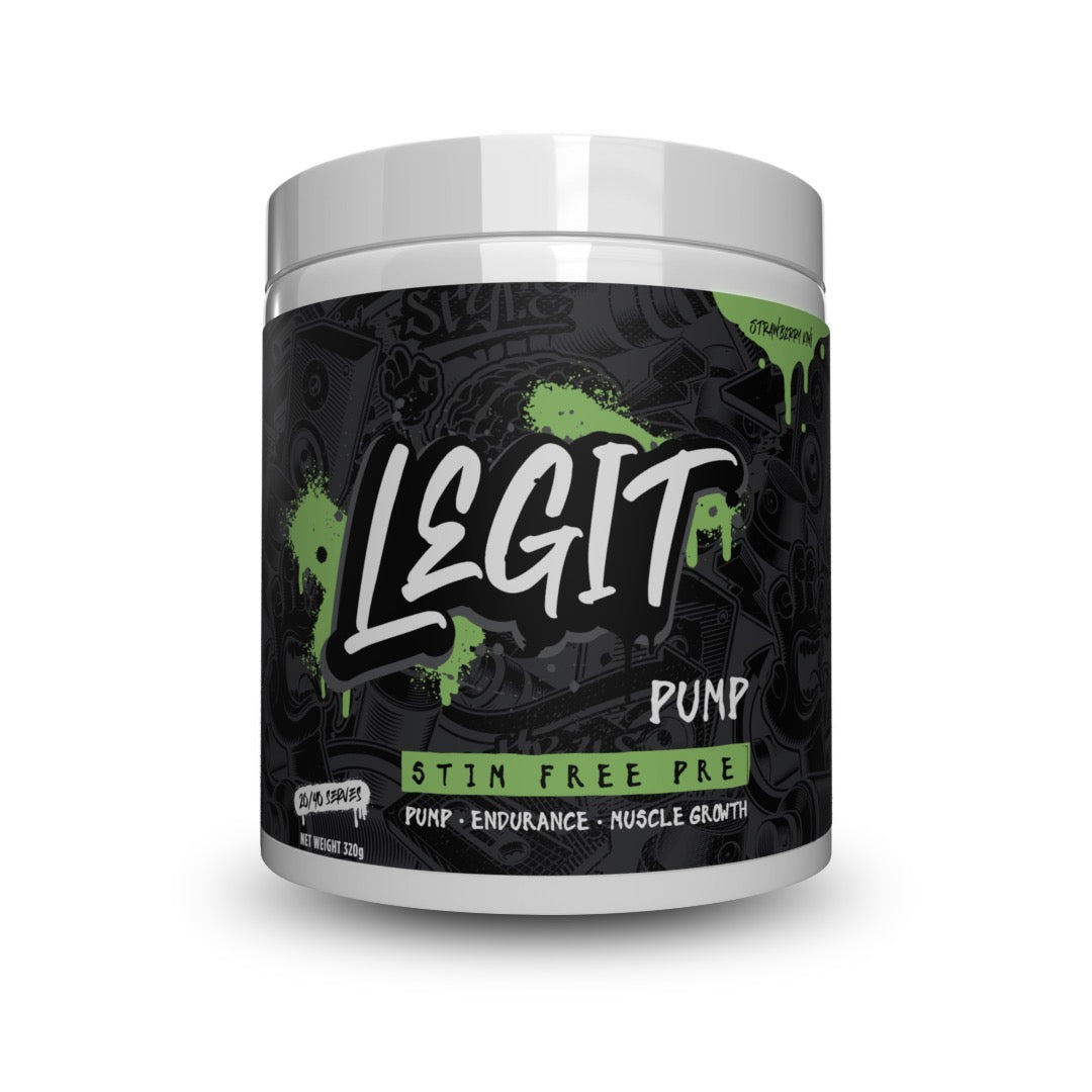 Legit Pump Stim Free Pre-Workout  20/40 Serves 320g