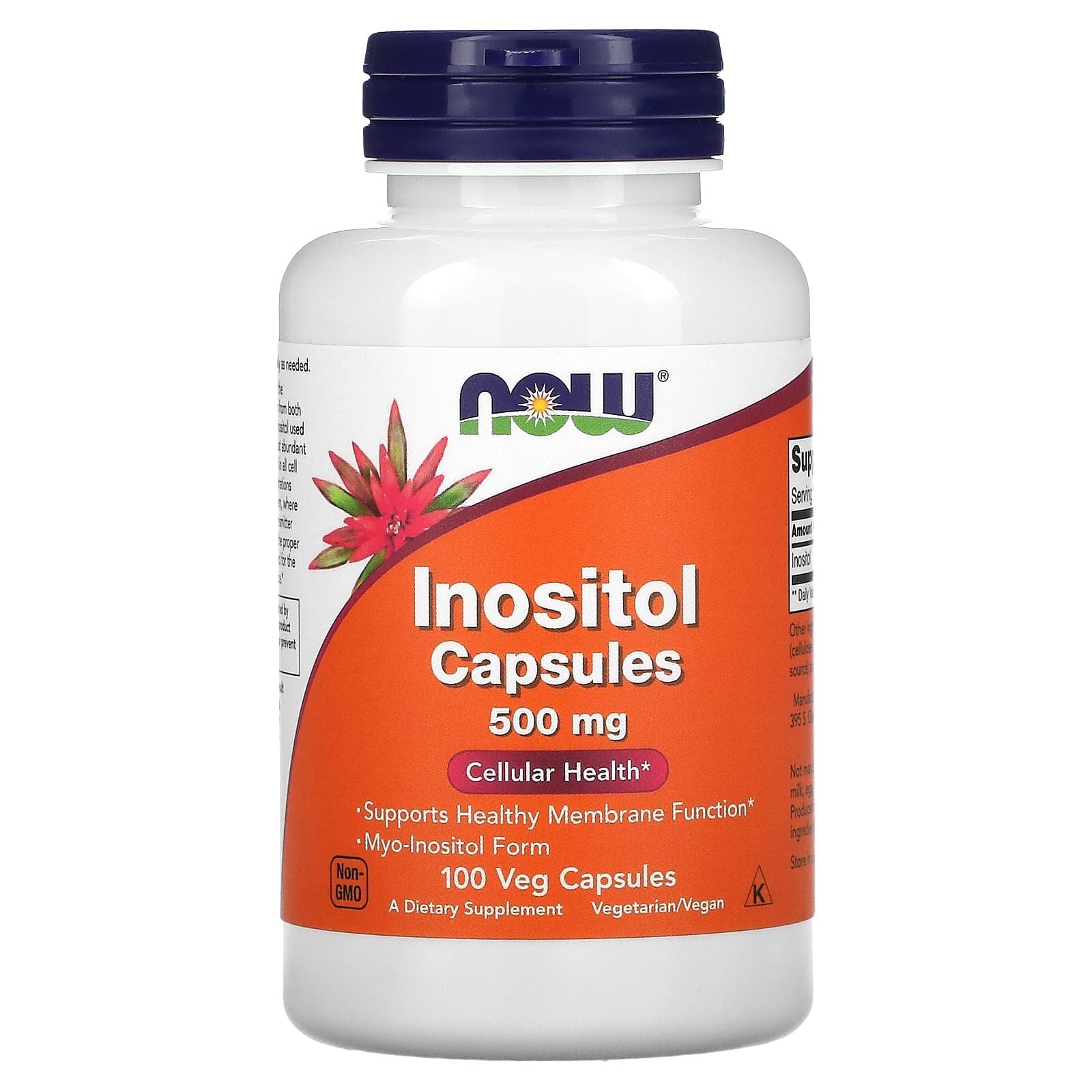 Now Nutrition Inositol 500mg 100veg capsules