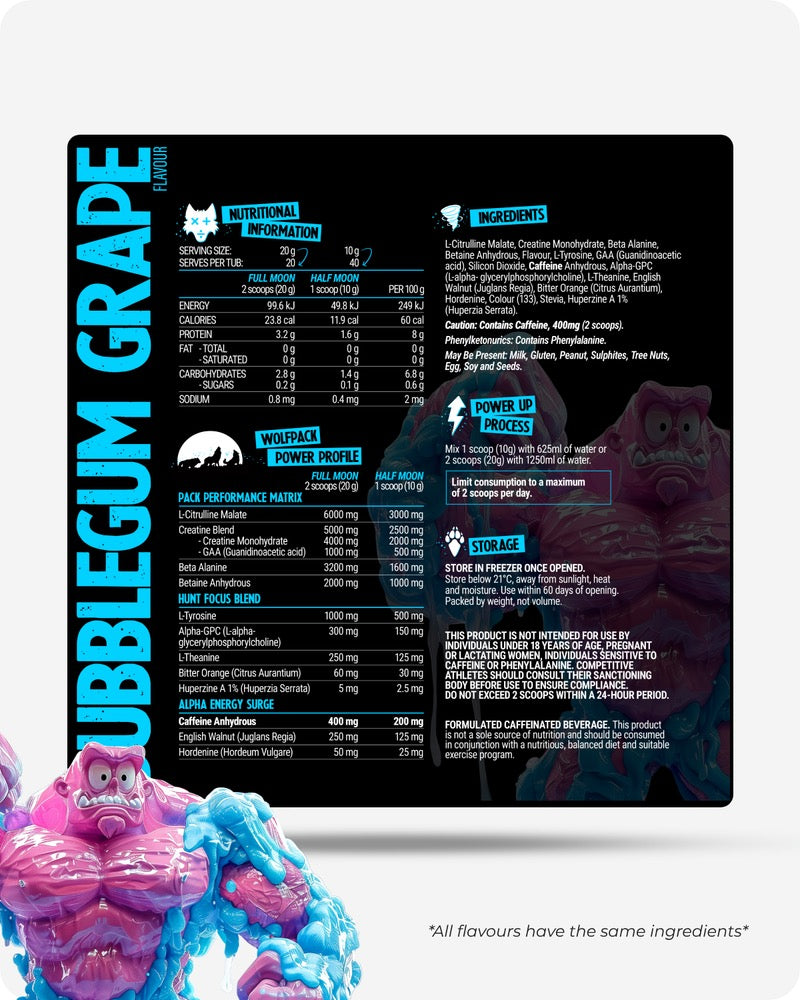 Black Wolf Pre-workout 400g 40serves