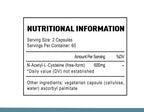 Rootwise Naturals- NAC N-Acetyl-L-Cysteine 600mg