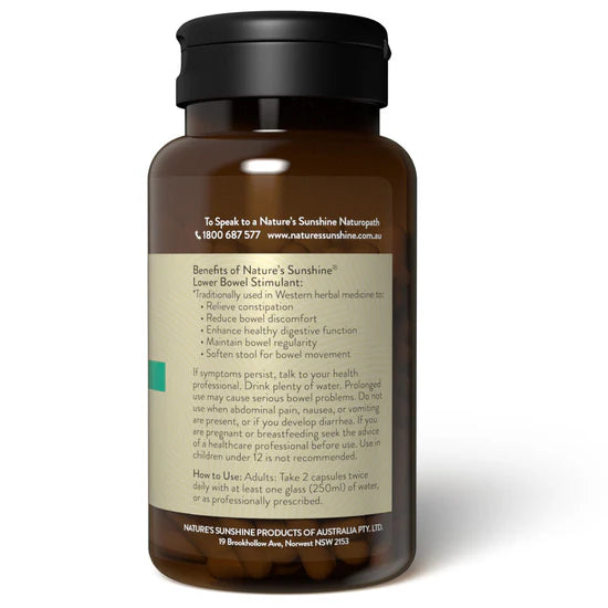 Natures Sunshine Lower Bowel Stimulant 100 Caps