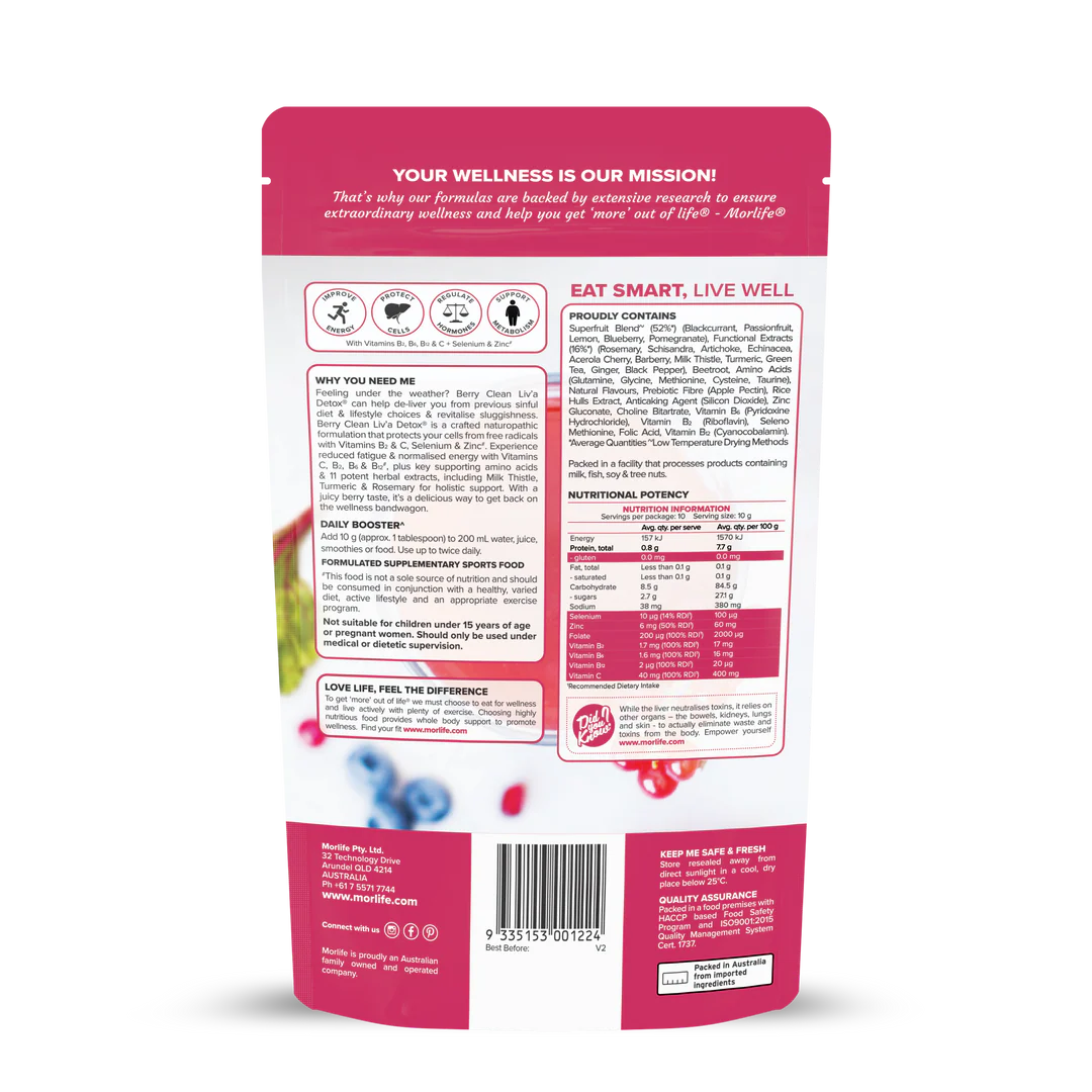 Morlife Berry Clean Liva Detox Berry Elixir