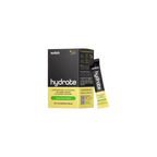 Hydrate supplement packaging with black and yellow design on a white background