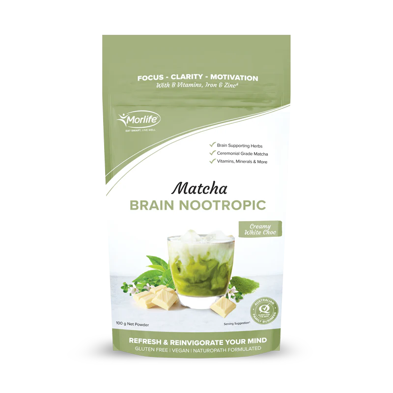 Morlife Matcha Brain Nootropic White Chocolate 100g
