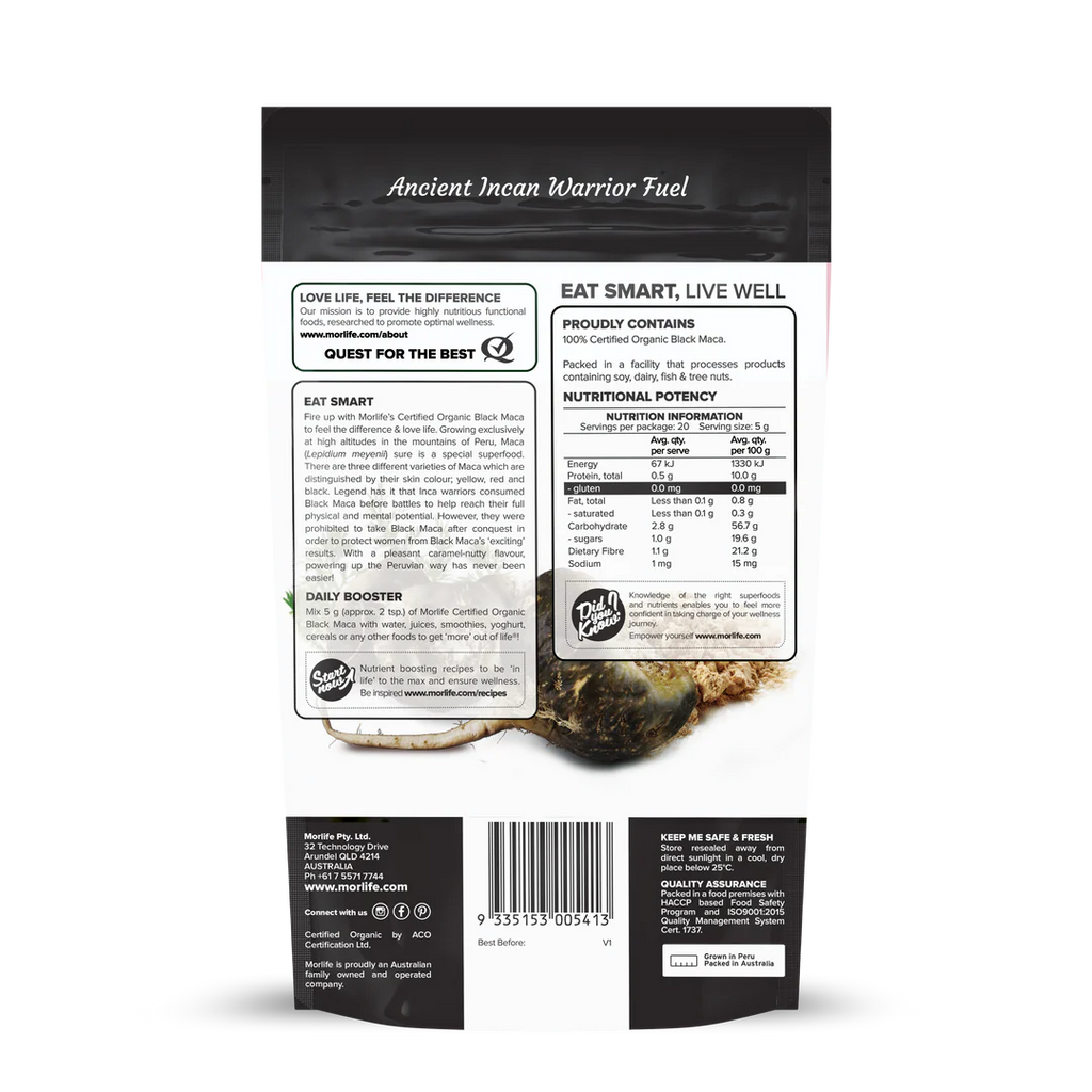 Morlife Organic Black Maca Powder