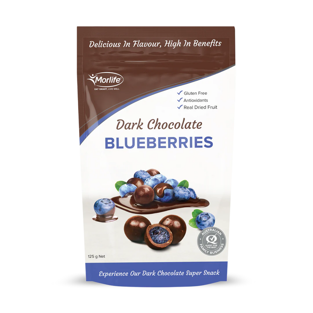 Morlife Dark Chocolate Blueberries 125g