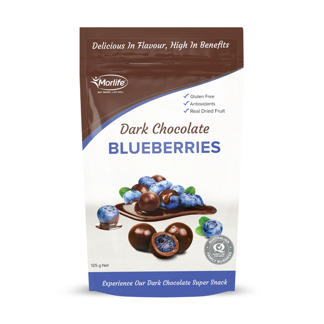 Morlife Dark Chocolate Blueberries 125g