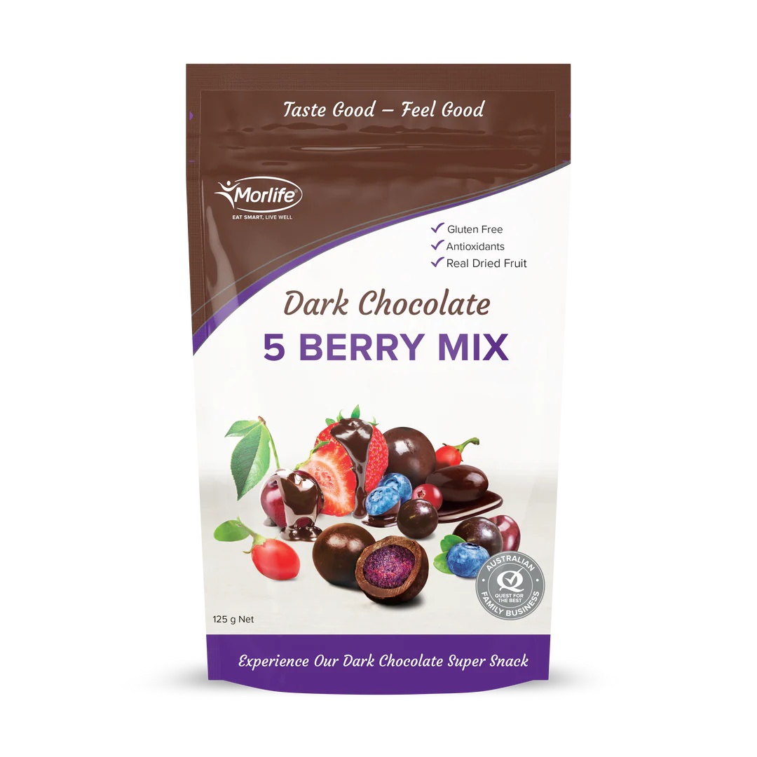 Morlife Dark Chocolate 5 Berry Mix 125g