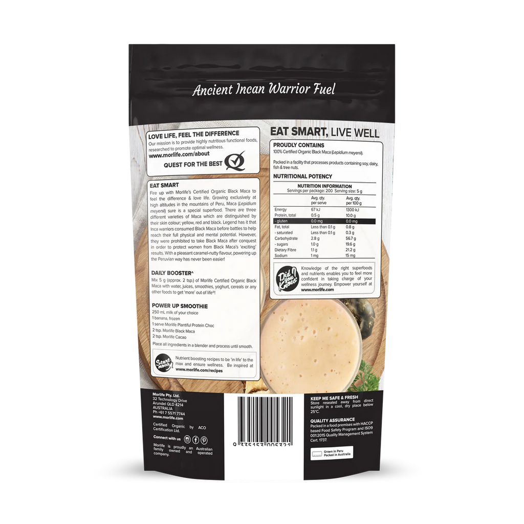 Morlife Organic Black Maca Powder