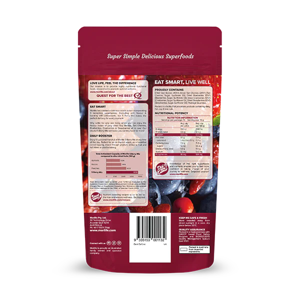 Morlife Dried 5 Berry Mix 150g