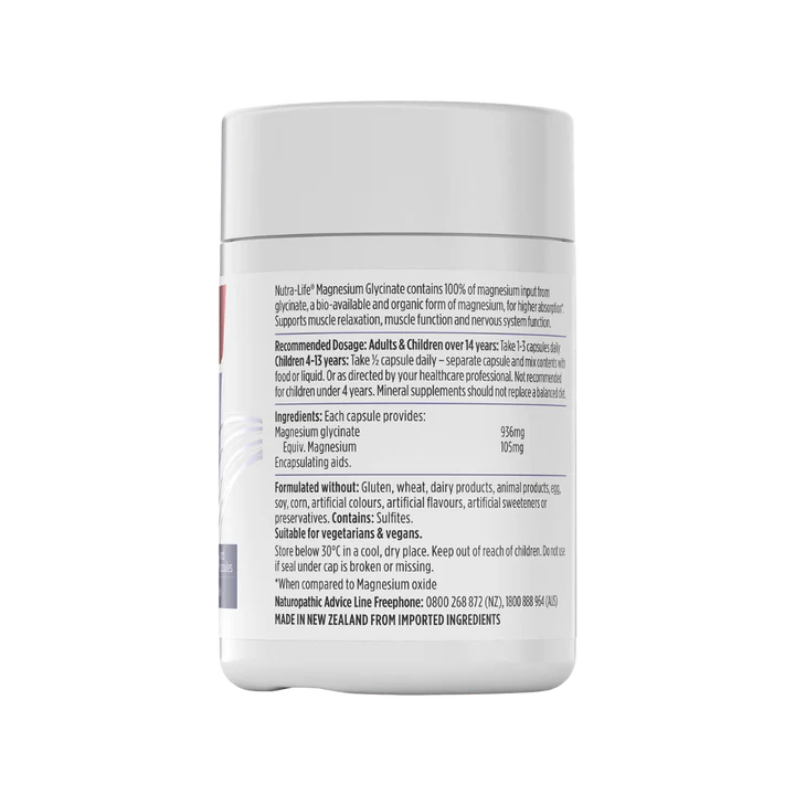 Nutra Life Magnesium Glycinate 60 Capsules